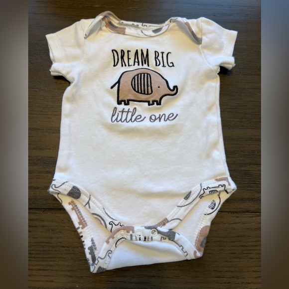 Elephant ‘Dream Big Little One” Onesie & Matching Pants - Picture 2 of 4